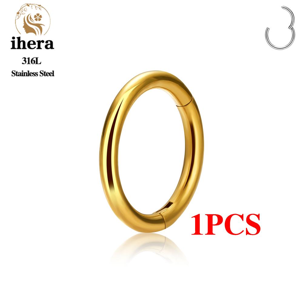 1/10PCS Stainless Steel Round Small Nose Ring Hoop 16G 18G 20G Hinged Segment Tragus Septum Cartilage Piercing Body Jewelry