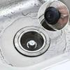 Kitchen Sink Strainer with Handle and Stopper Kitchen Sink Drain Basket/Stopper 3.3 Inch Stainless Steel Sink Mesh Sifter Filter