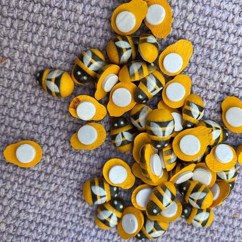 100 pezzi ape in legno mini fai da te decorazione decorazione da parete per la casa decorazioni per feste di compleanno ape scrapbooking artigianato decorazione per la casa