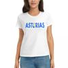 Women TShirt Spain Asturias Flag And Coat Of Arms Summer Short Sleeve Tees ONeck Cotton T Shirts Clothes Tops Streetwear