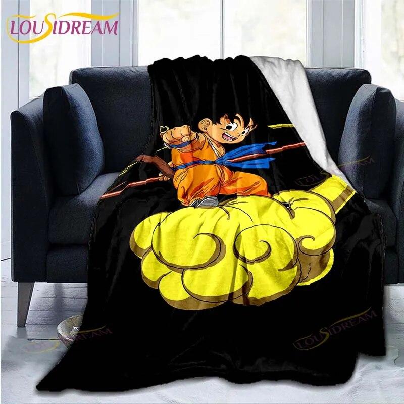 Couverture en flanelle avec personnages de dessins animés japonais célèbres, couverture polaire pour enfants, canapé, voyage, Camping