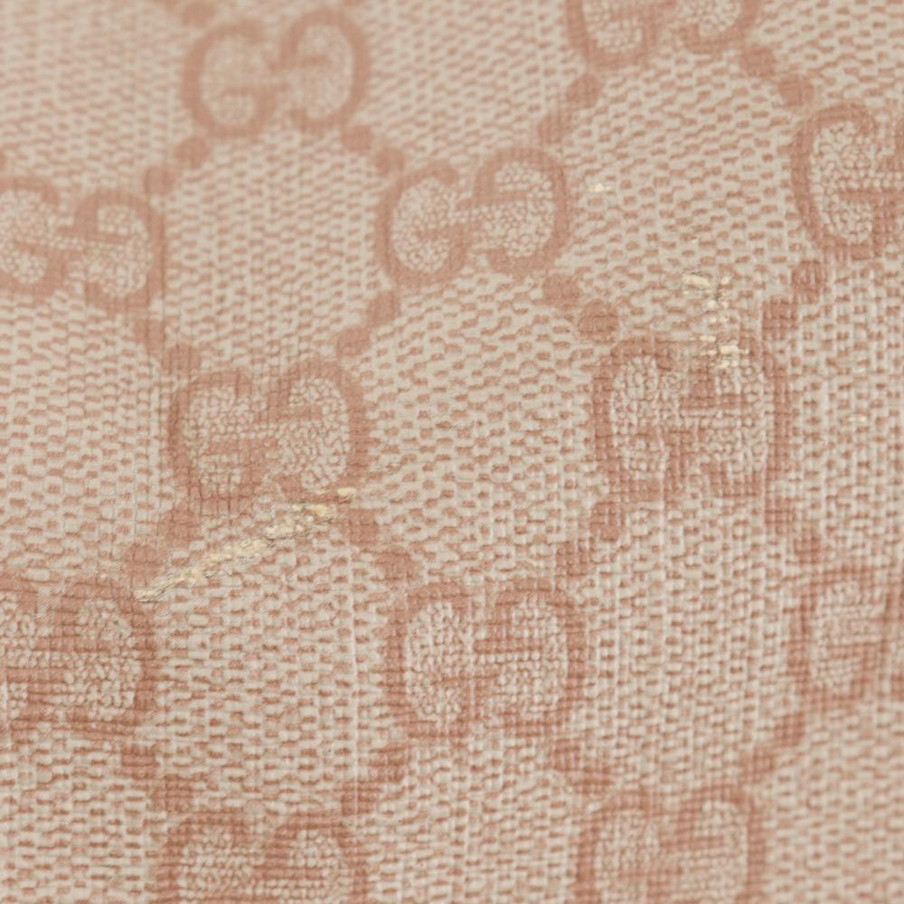 GUCCI Boston bag 216484 pink beige GG Supreme Canvas Women Used