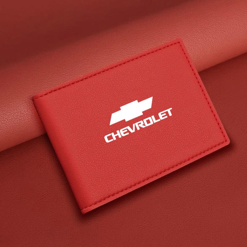 Ultra-Thin Car Driver License Bag ID Card Leather Cover For Chevrolet Spark Captiva Cruze Malibu Equinox Trax Camaro Blazer
