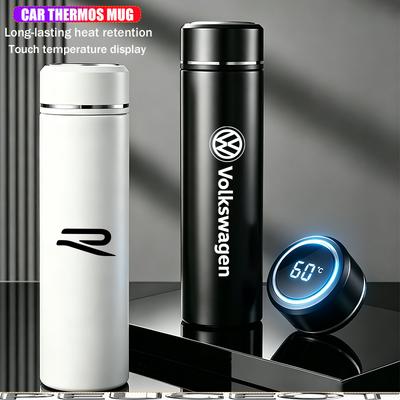 For J2500ML Car Vacuum Cup 304 Stainless Steel Thermos Flask For VW GTI Polo Golf Passat B6 Tiguan Arteon CC Taigo Caddy Jetta Hub Cap