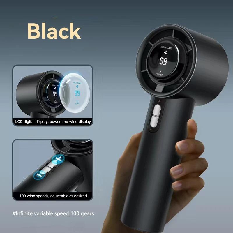 

Mini Pocket Fan Portable Outdoor Handheld Fan 100 Wind Speeds Air Calculating Fan For Travel Air Calculating Fan For Travel чёрный
