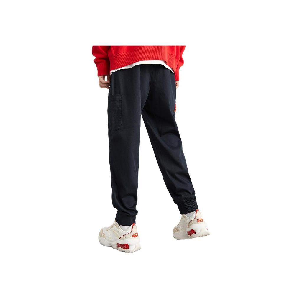 Anta Elastic Waist Cuffed Casual Sports Pants Men Bottoms Basic-Black 152318507-2