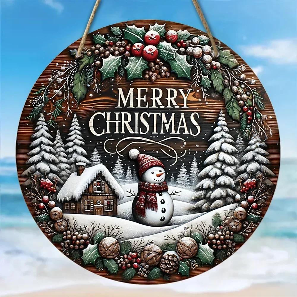 Charming Snowman Wood Signage-perfect for Christmas and New Year Decorations, Holiday Party Gifts, Room and Home