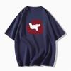 Summer short-sleeved t-shirt new popular kitten print design sense front shoulder American loose short-sleeved top t-shirt