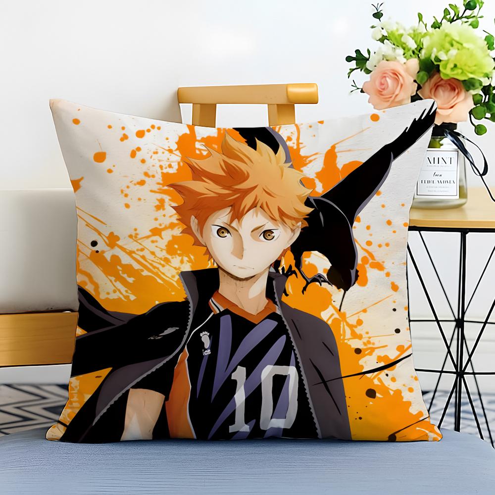 

HHaikyuu Cushion Cover Washable Linen Pillowcase Soft for Sofa Bed Cozy Home Room Decor 30x30cm