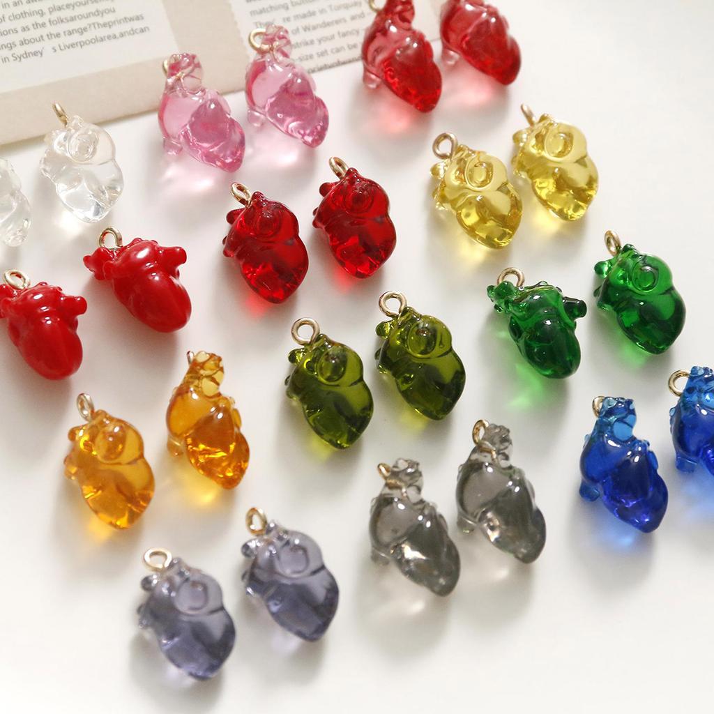 DIY Resin Heart Pendant Unique Accessories Jewelry Making Supplies Jewelry Charm Resin Material Resin Charm Pendants