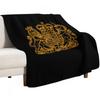 Elizabeth II Royal Coat of Arms Emblem Throw Blanket Year Round Soft Comfortable Blanket for Home