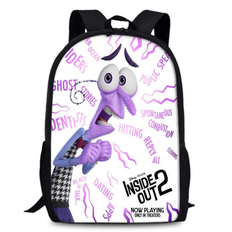 Spacious Inside Out 2 Backpack Durable Oxford Fabric 15 Inch School Bag Unisex