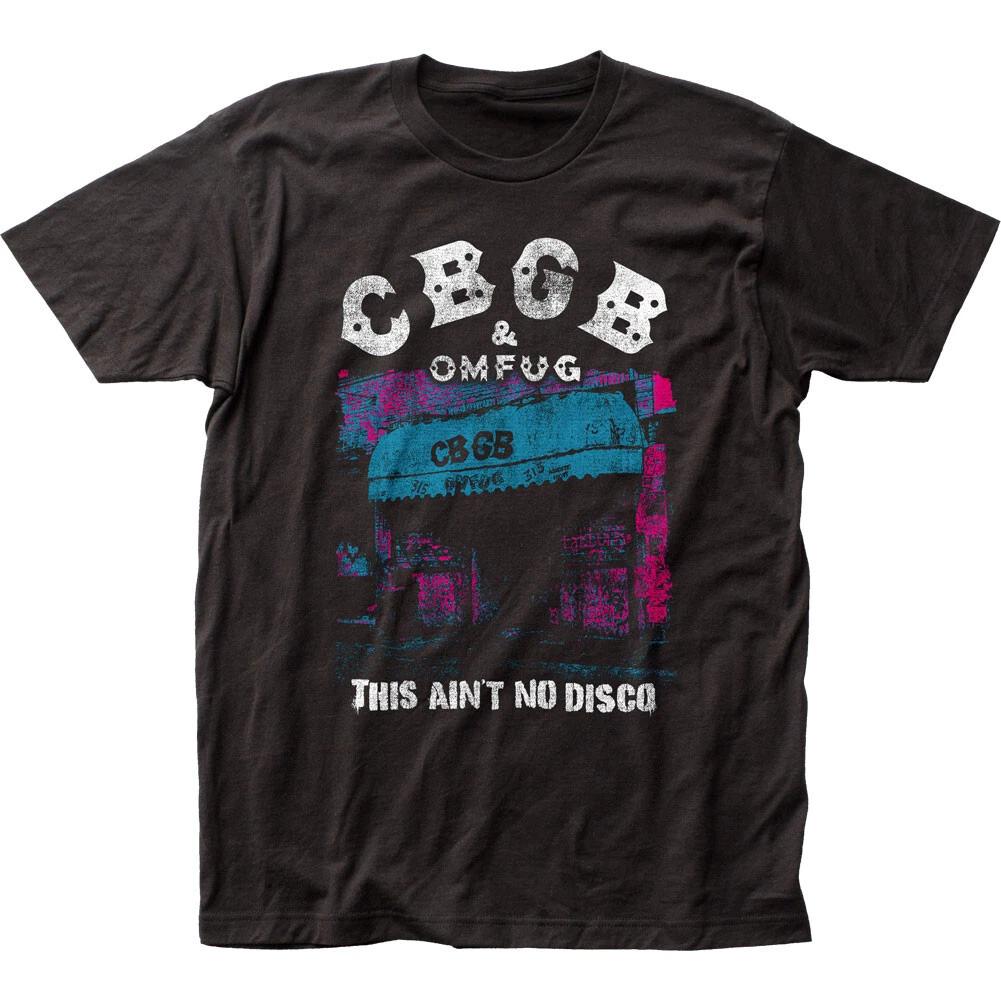 CBGB This Aint No Disco Mens T Shirt Rock Music Classic Punk Club Band Tee Black