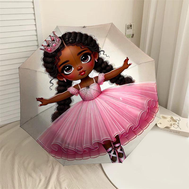 

1PC Princess Ballet Umbrella-8-Rib Reinforced Portable Folding Travel Suitable for All Seasons Outdoor Daily Use-J400