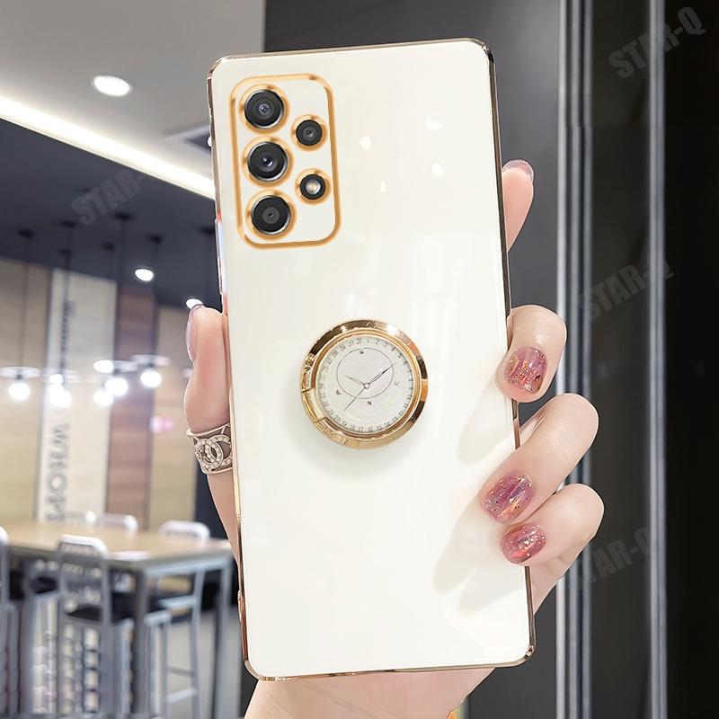 A 53 33 73 13 23 Luxusní pokovovací pouzdro na prsten pro Samsung Galaxy A53 A33 A73 A13 A23 4g 5g 2022 Silikonový kryt A52 A32 A72