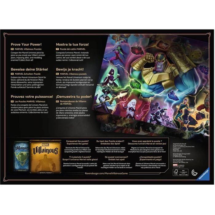 Puzzle 1000 Pièces : Collection Marvel Villainous : Thanos