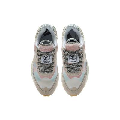 Li Ning Fangyuan Eternal Running Shoes Women's Low Top Vanilla White/Tapioca Apricot/Water Gray Green AGCR058-7