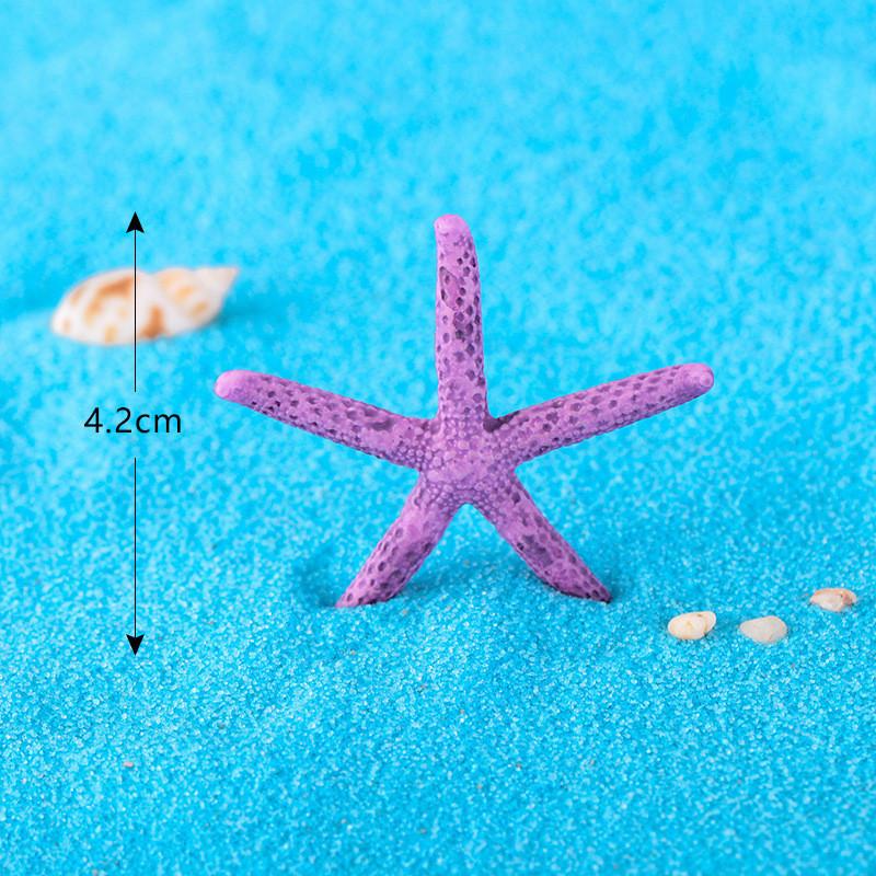 Mini Colorful Starfish Resin Aquarium Decorations For Fish Tank Landscape