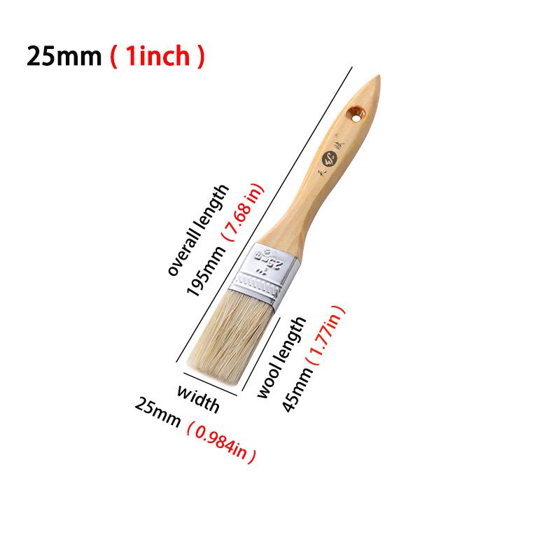 

Pig White Mane Brush Wooden Handle Tool Decoration Paint Coating Latex Cleaning Barbecue Baking Painting tfc1