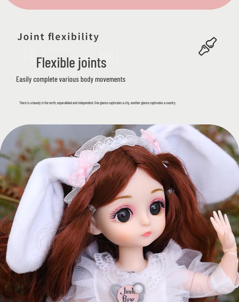 BJD 30cm Doll Set - Little Girl's Toy for Kindergarten Training & Birthday Gift