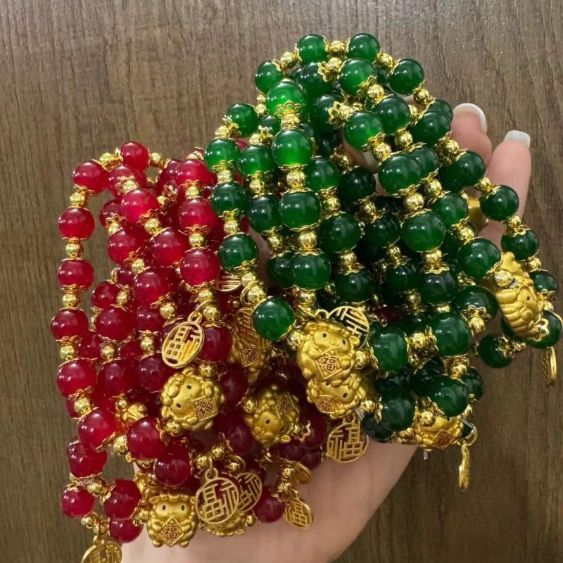 2027 Chinese Year Of The Sheep Lucky Bracelet For Women Fashion Crystal Beaded Zodiac New Year Jewelry Gifts