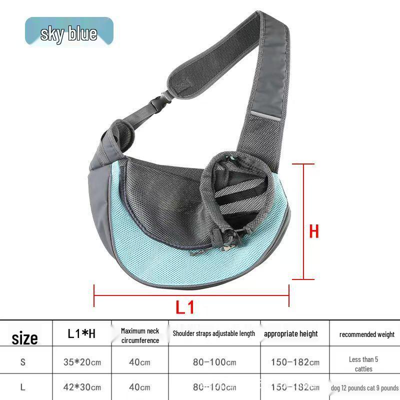Breathable Crossbody Cat & Small Dog Backpack for Summer Outings
