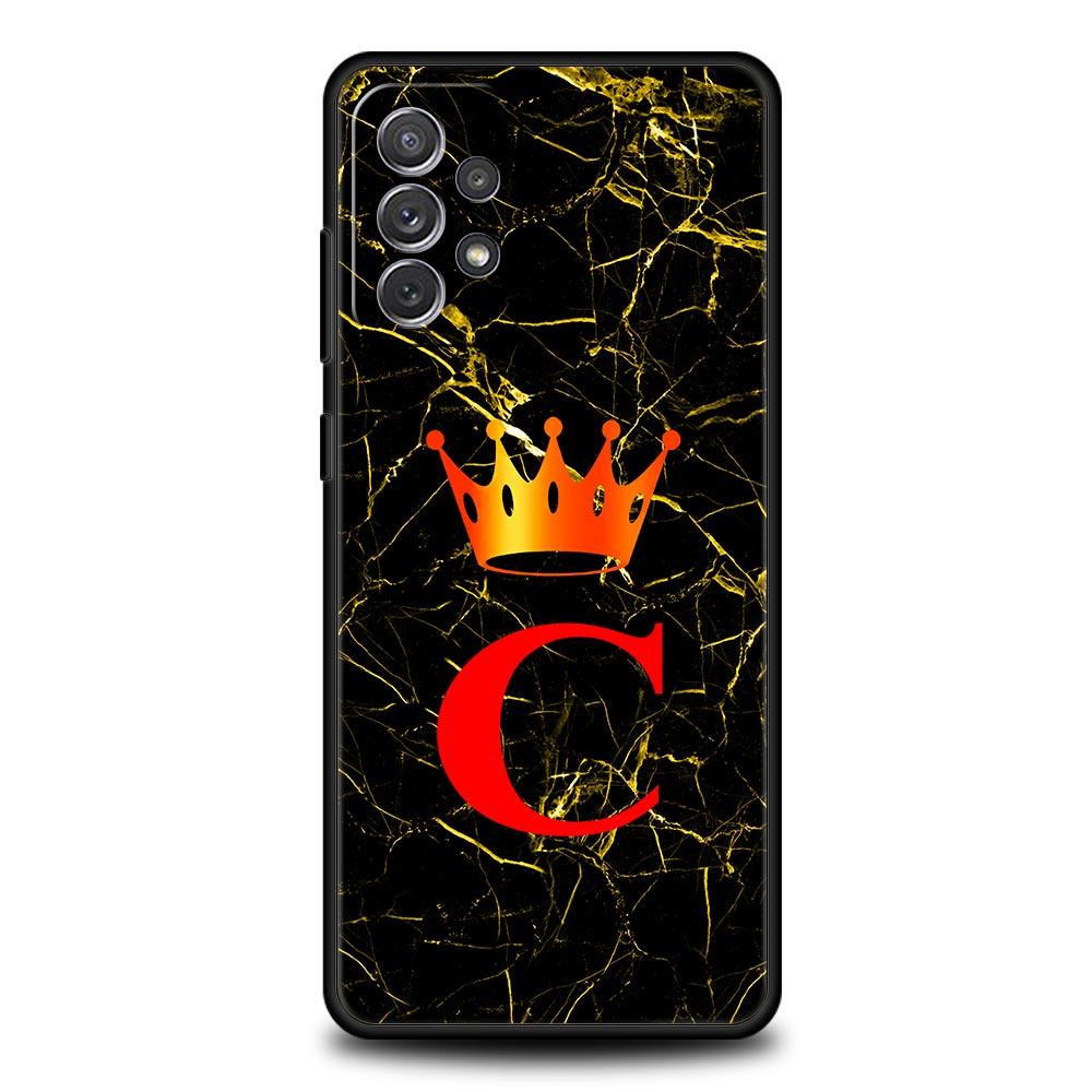 

Marble Letter Phone Case for Samsung Galaxy A55 A35 A17 A07 A15 A13 A25 A51 A71 A72 A73 A32 A52 A52S A41 5G Soft TPU Shell Capas Samsung A35