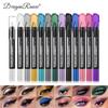 12 Farben Beauty Highlighter Lidschattenstift Eyeliner Perlglanz Langlebig Seidig Wasserfest Stift Lidschattenstift Glitzer Glatter Lidschattenstift