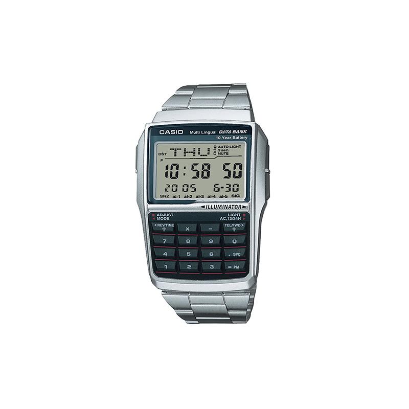 

Casio YOUTH series - digital calculator, retro calculator, multi-function, quartz movement, stainless steel strap, Japanese and Korean DBC-32D-1A сірий колір