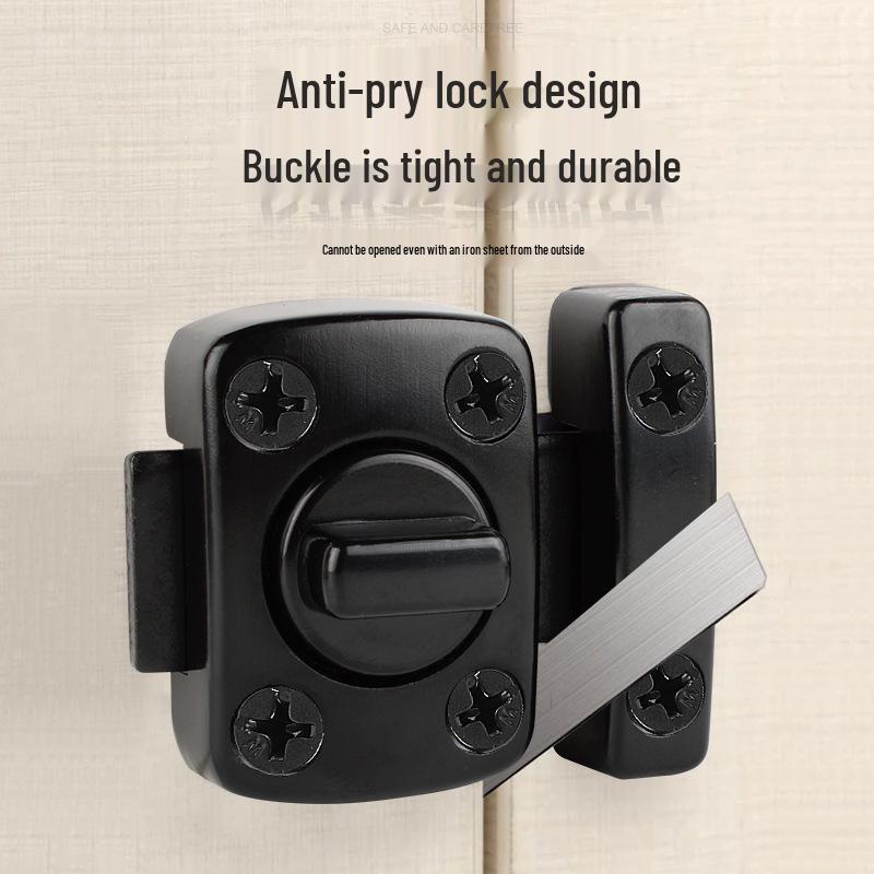 Home Bedroom Anti-theft Rotating Door Knob Bolt - Hole-Free, Fits Left/Right Hinges