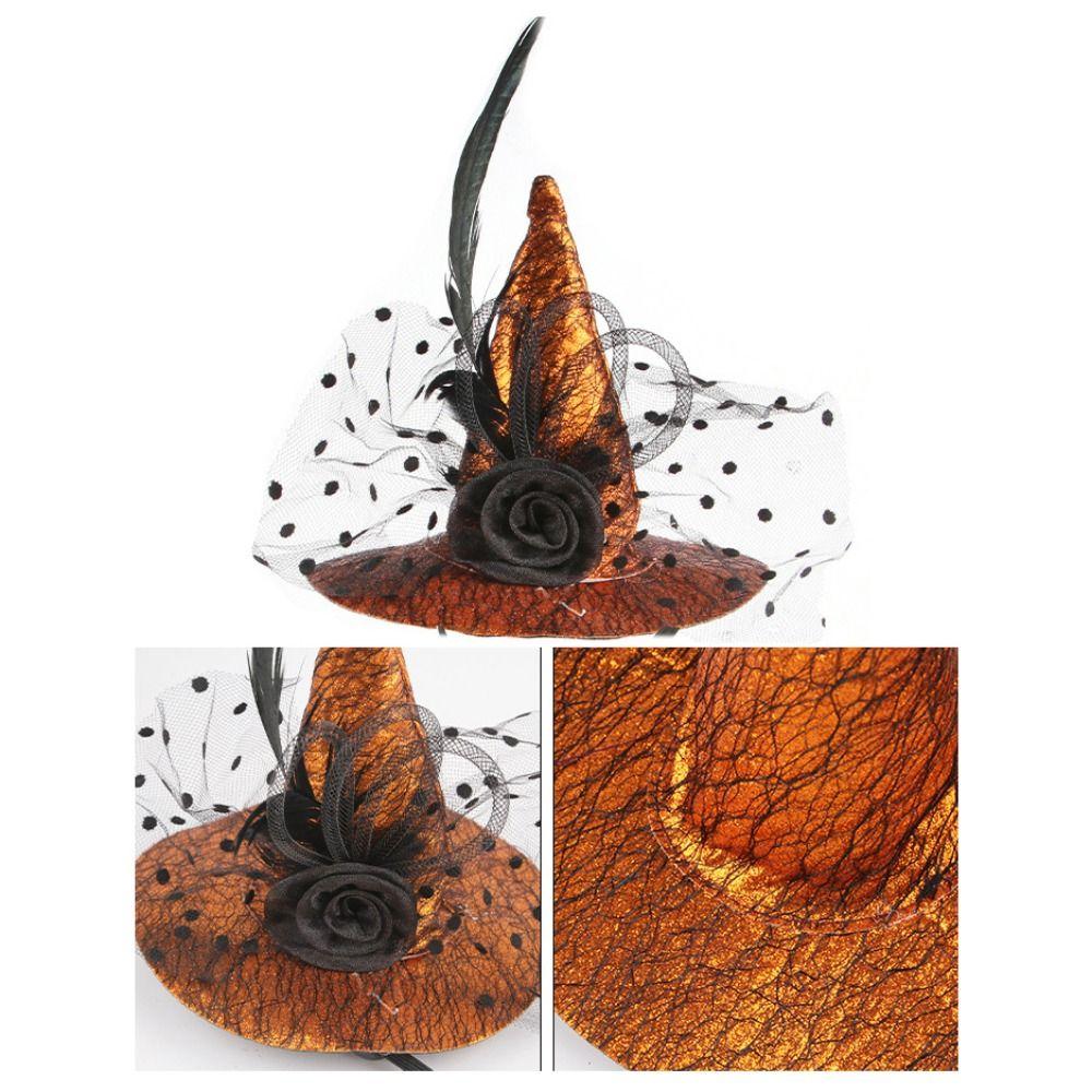Decorative Pet Witch Hat Stripe Dog Bat Hat Pet Accessories Cat Cosplay Hat  for Photograph