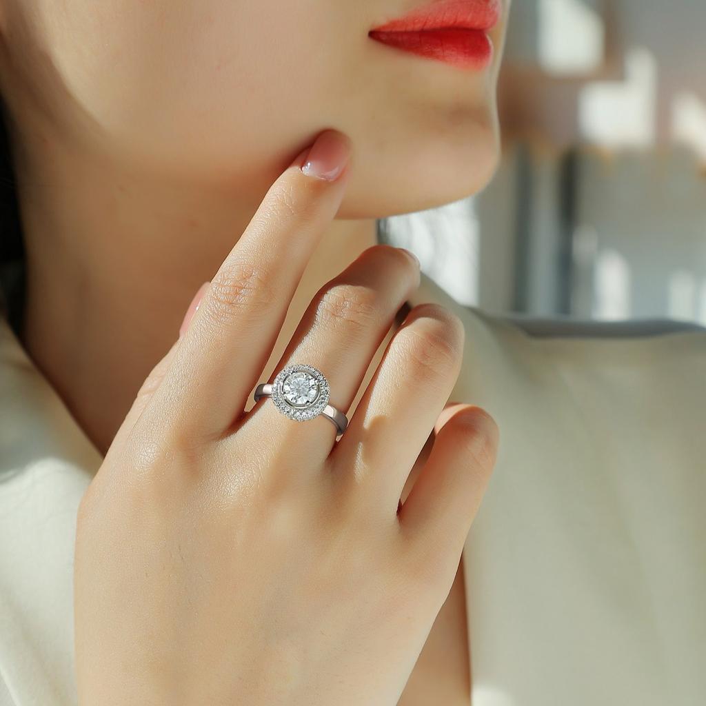 S925 Silver Ring Moissanite High Set Ring Gold Plated Ring Panyu