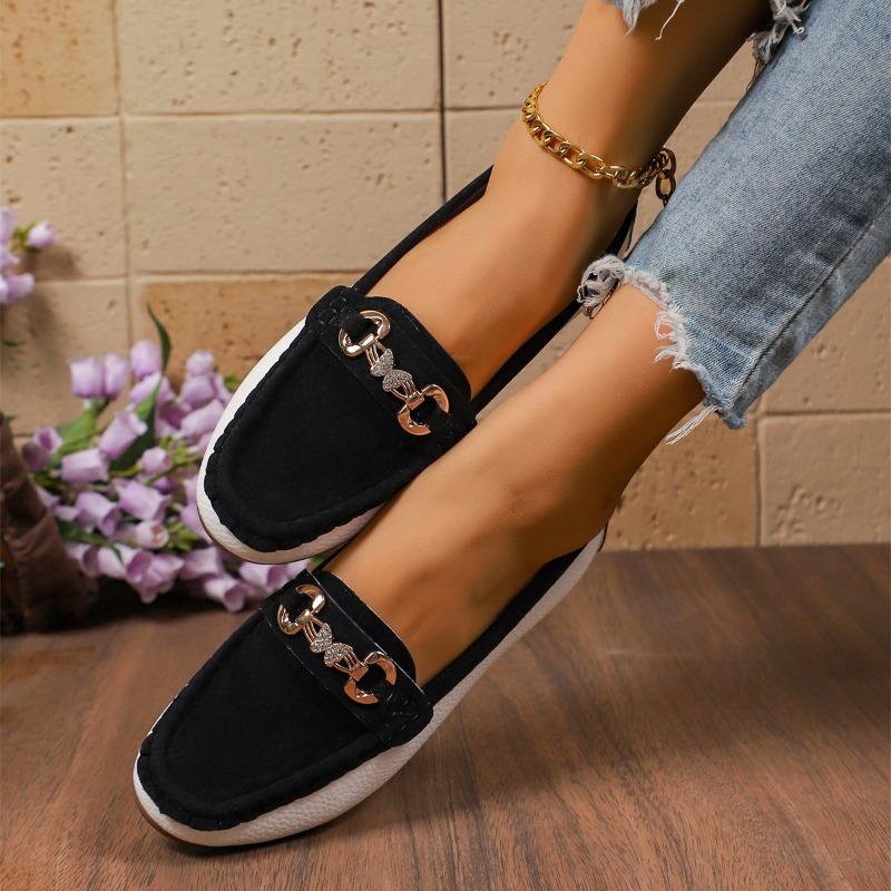 Fashion Plus Size 43 Women's Flat Loafers Spring Autumn New Fashion Color Matching Round Toe Slip on Comfort Casual Shoes Zapatos Mujer