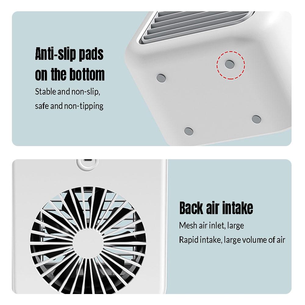 Misting Mini Fan Portable Air Cooler Humidifier Quite Water Spray Fan Air-conditioning with 500mL Water Tank for Bedroom Camping