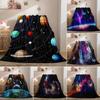 Space Blanket for Boys Kids Girls Fleece Throw Blanket with Galaxy Design for Bed Sofa Couch Soft Blanket Space Room Decor Gift