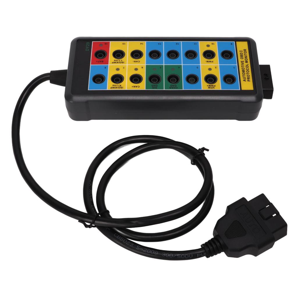 16-pins OBDII Protokolldetektor Rask Deteksjon Enkel Tilgang Overvåkingssignaler OBD2 Breakout-boks