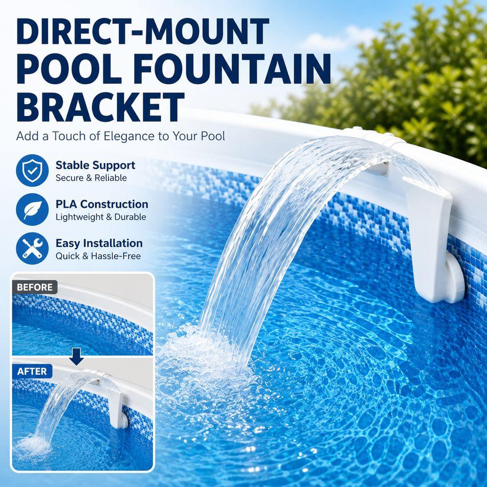 Direct Mount Pool Fountain Holder Eco-Friendly Pool Fountain Mount New Fountain Mounting Bracket