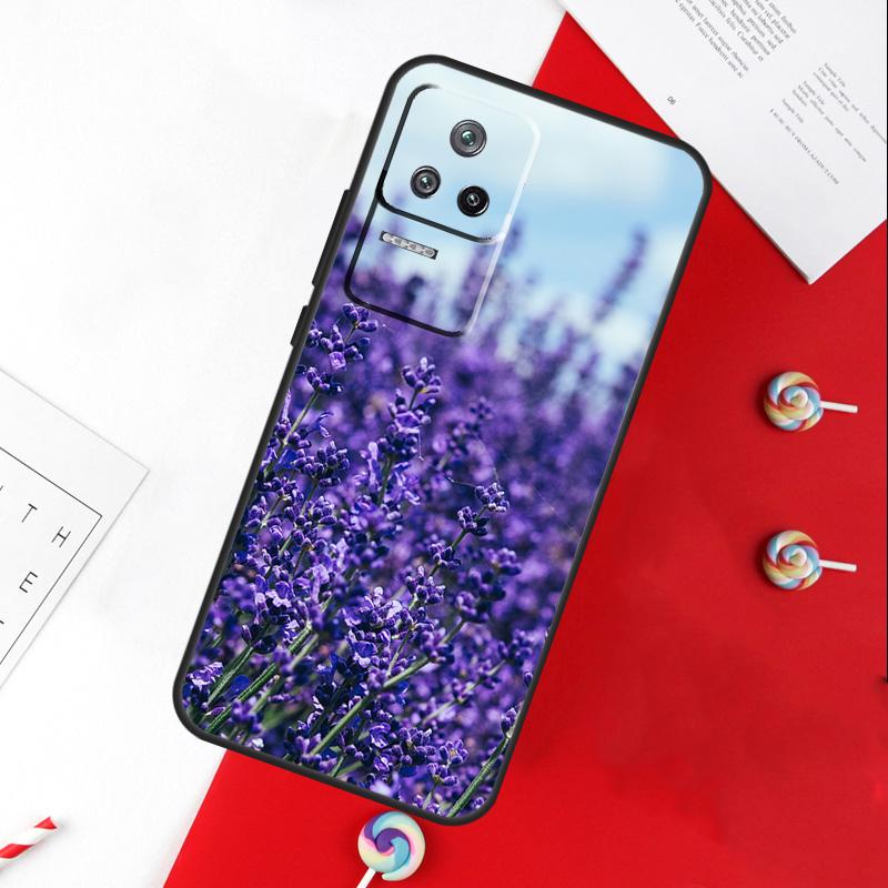 Purple Flowers Lavender Cover For Xiaomi 11T 12T 13T 14T Pro 13 14 15 Ultra POCO X7 Pro X3 X5 X6 F5 F6 M6 Pro Case