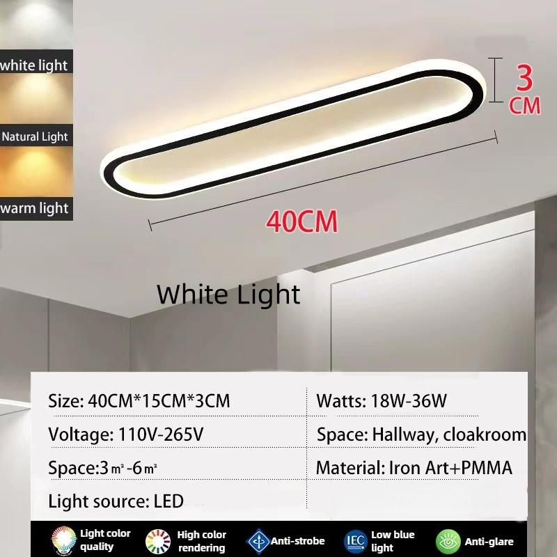Household Minimalist LED Ceiling Light Remote Control 3 Lighting Modes Corridor Ultra-thin Lighting Lamp