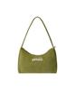 Emis Corduroy Applique Hobo Bag-Olive