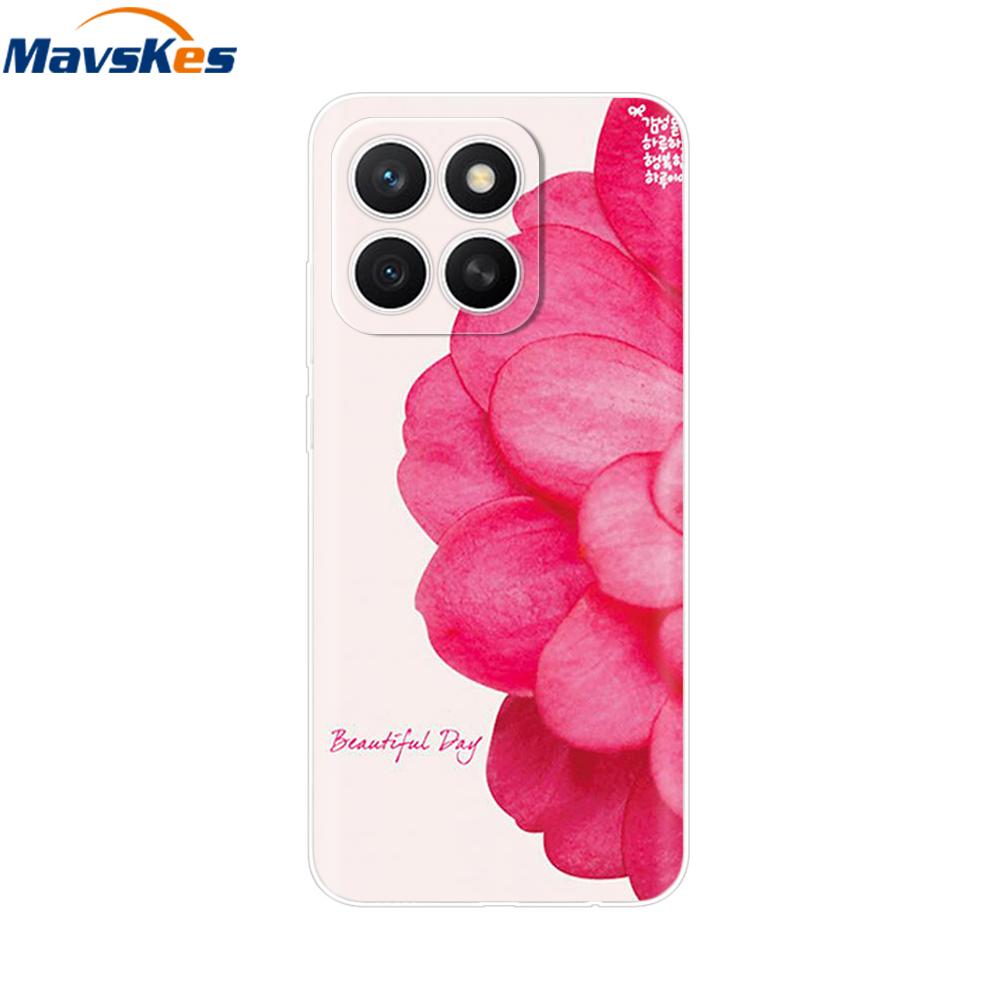 

For Honor X8c Case Girly Fashion Flower Back Cover For Huawei Honor X8c 2025 X8 C Butterfly Painted Soft TPU Phone Cases Fundas For Honor X8C
