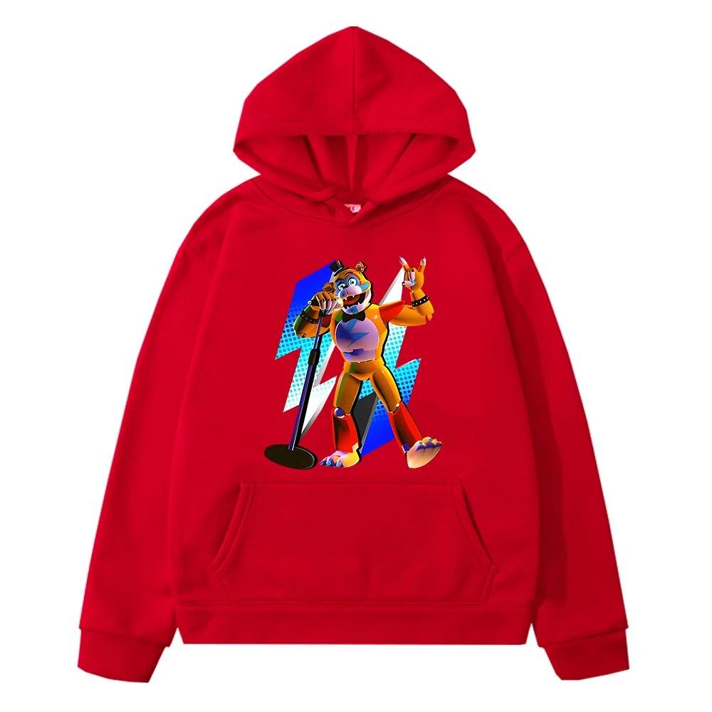 FNAF Anime Hoodie Autumn Boy Clothes Fleece Sweatshirt Y2k Sudadera Casual Pullover Bear Rabbit Kawaii Jacket Kids Clothes Girl