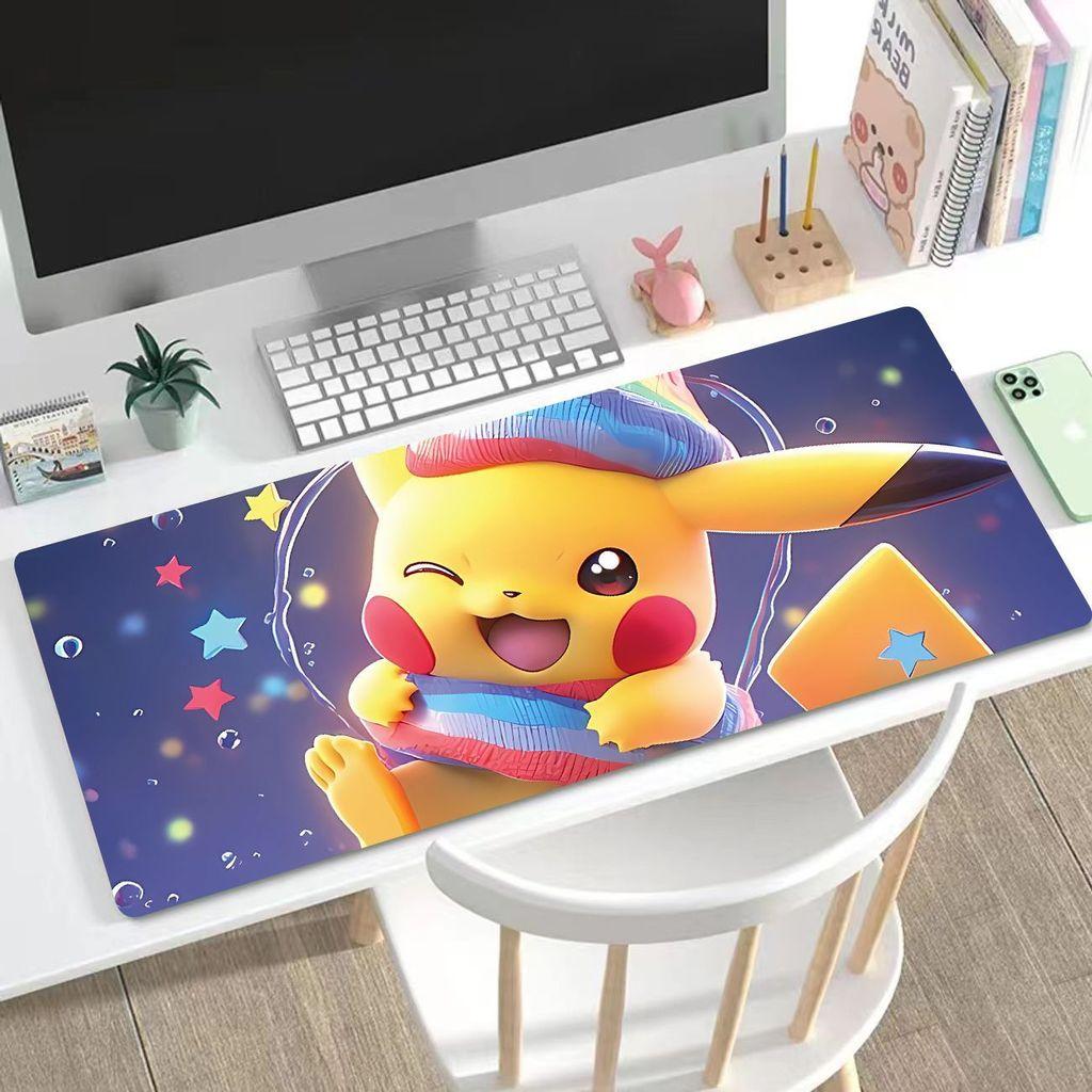 Pikachu Cute Mouse Pad HD Printing Large Seaming Waterproof Mouse Pad Antislip Gaming Mouse Pad
