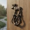 Moose Door Knocker Vintage Antique Cast Iron Decorative Home Fixtures for Entryway,