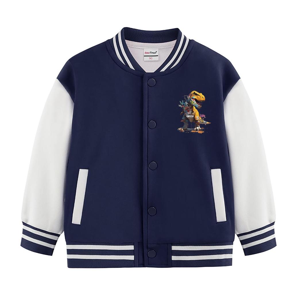 Herbst & Winter Jungen Baseballjacke mit Fleecefutter - Warm, Trendy, Verdickte Oberbekleidung für Kindergarten und Coole Schuluniformen