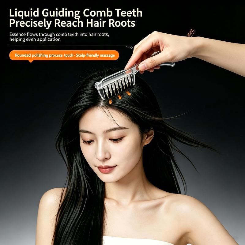 Multi-Function Mini Portable Head Applicator Anti-Frizz Scalp Nourish Hair Firming Applicator Anti-Static Hair Care