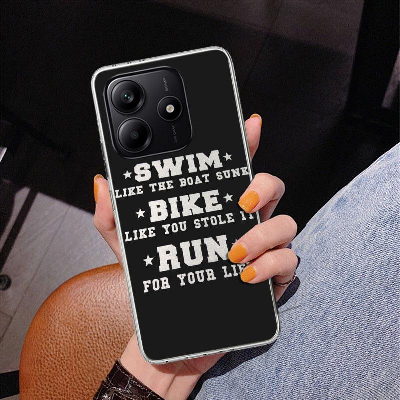 Triathlon Swim Bike Run Phnoe Case for Phnoe Case for Xiaomi Redmi Note 15 14 14S 13 Pro Plus 12 12S 11S 11E 10S 10 11T 5G Uniqu