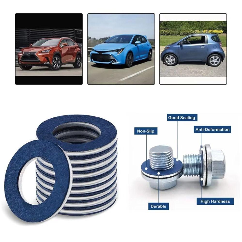 10pcs Aluminum Material Oil Drain Plug Gaskets Engine Oil Drain Plug Oil Change Service