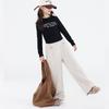 Girls' Sports Pants, Spring and Autumn Children's Clothing, Loose Wide-Leg Pants for Kids, Casual Solid Color Mid-Waist Pants for Older Children