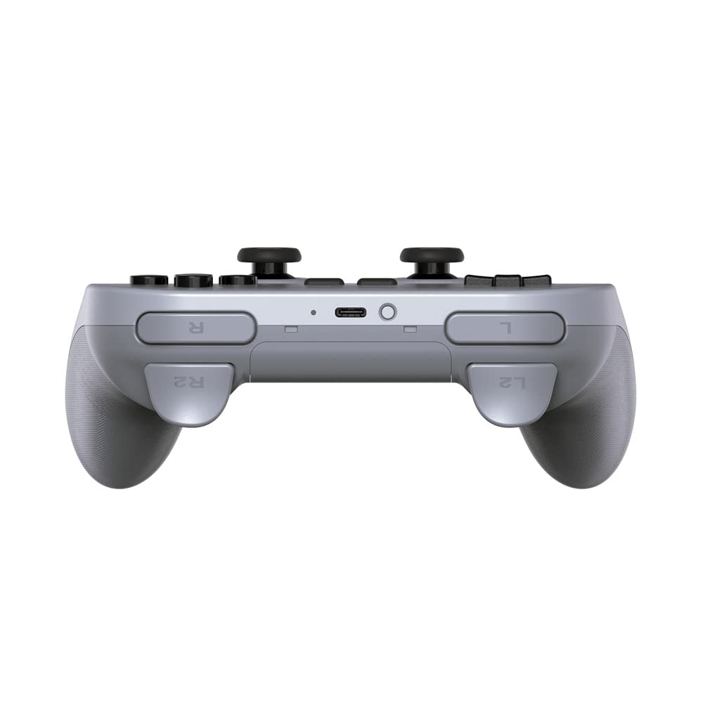 8Bitdo Pro 2 Gamepad (Graue Version) für NS Switch, PC, Android, macOS, Steam Deck, iPhone, iPad, macOS, Apple TV und Raspberry Pi